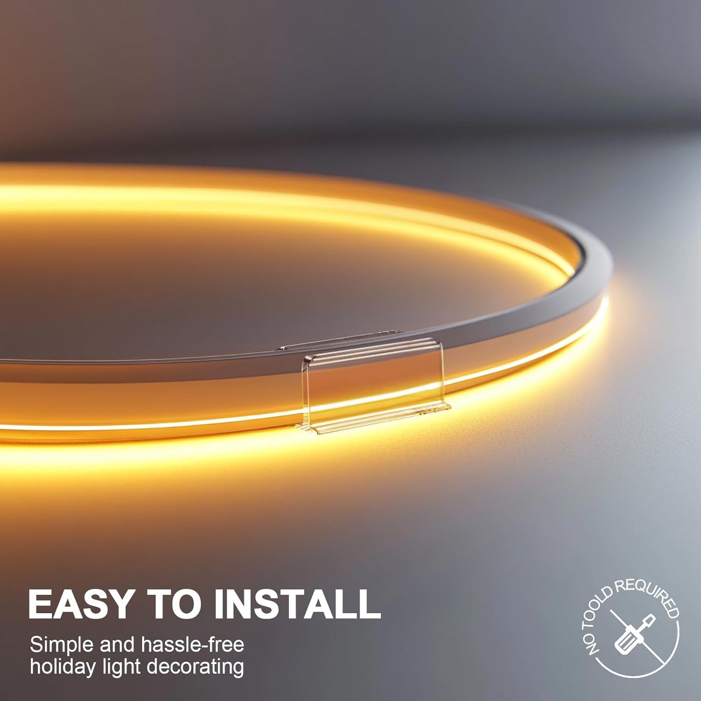 Lumistrip Low-Profile LED Strip Brackets - See-Through Adhesive Clips for Intentional Home Design