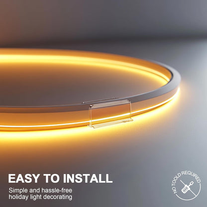 Lumistrip Low-Profile LED Strip Brackets - See-Through Adhesive Clips for Intentional Home Design