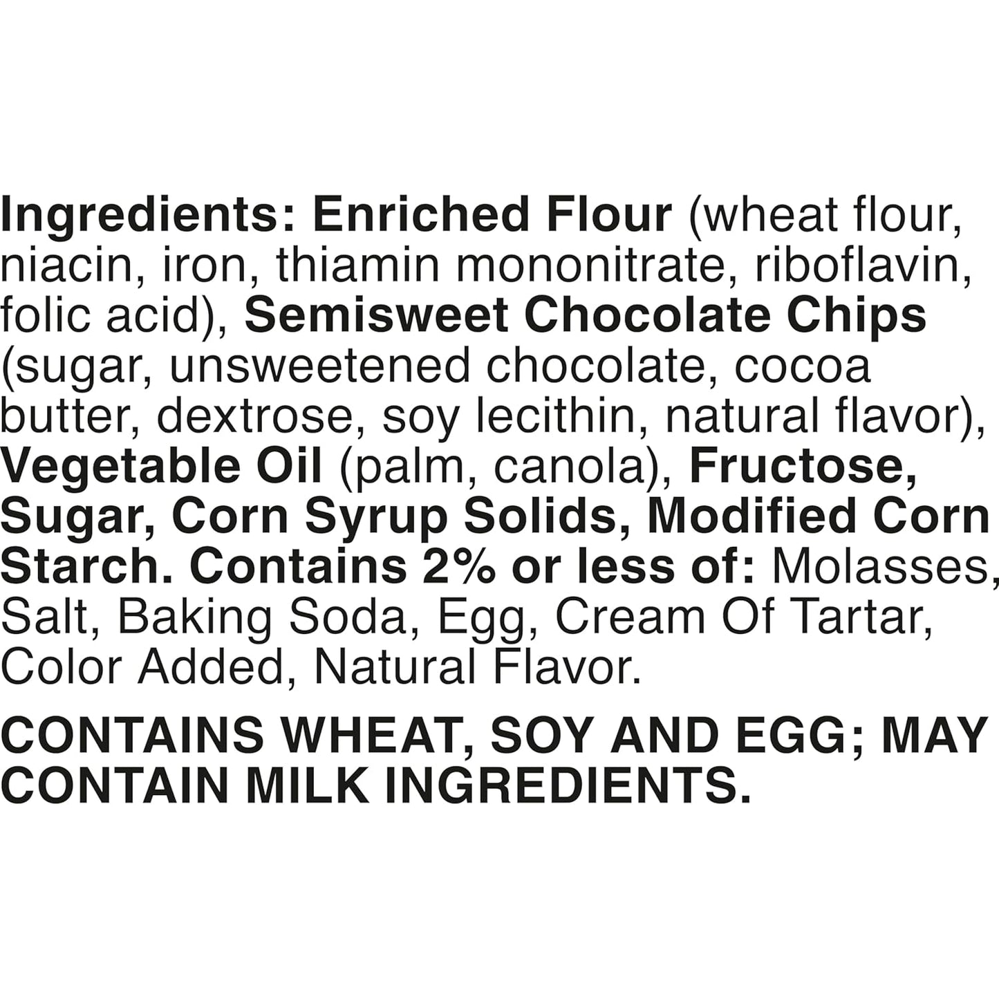 made with real chocolate chips in the chocolate chip variety