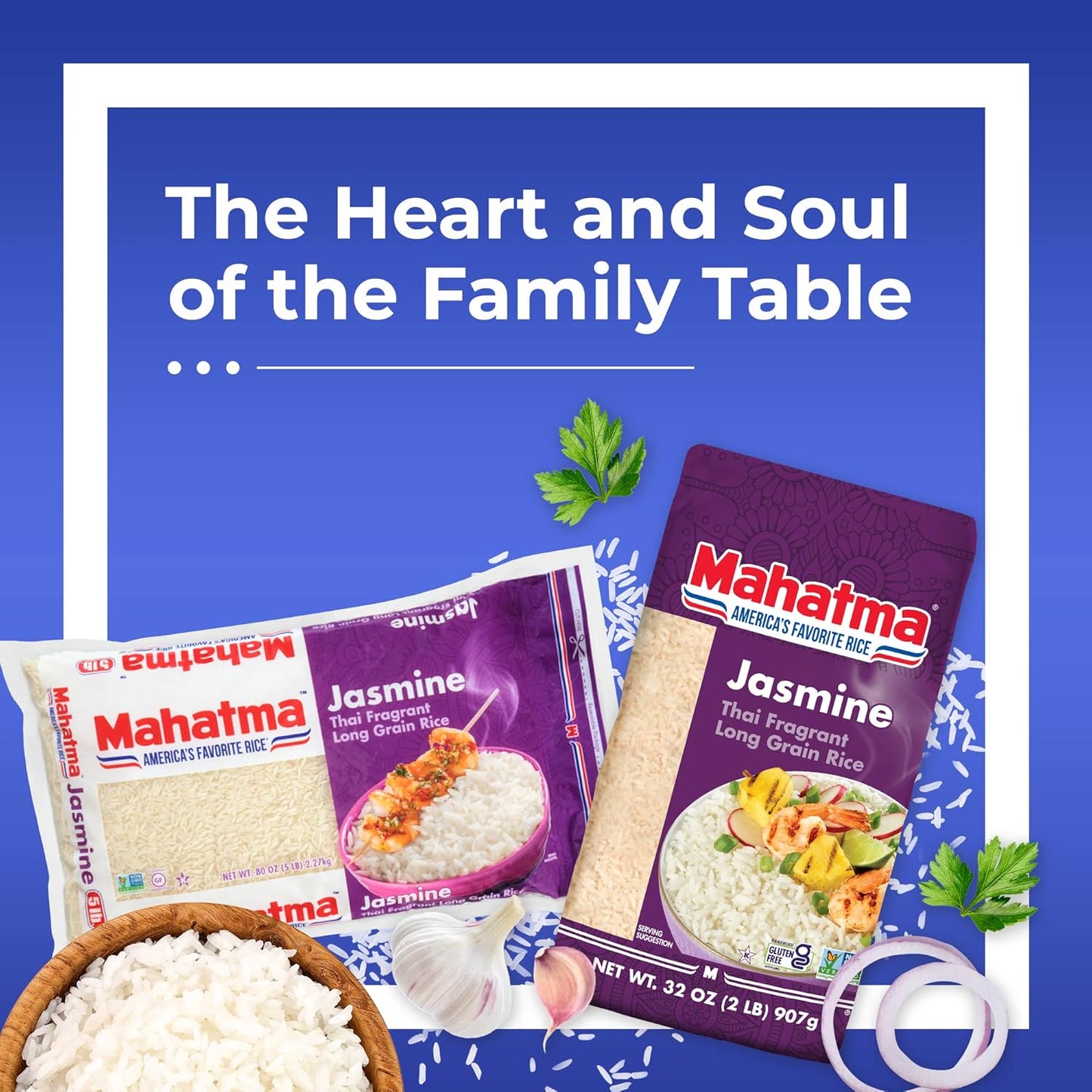 Mahatma Jasmine Rice 2 lb – Everyday Aromatic Rice for Home Kitchen Meal Prep