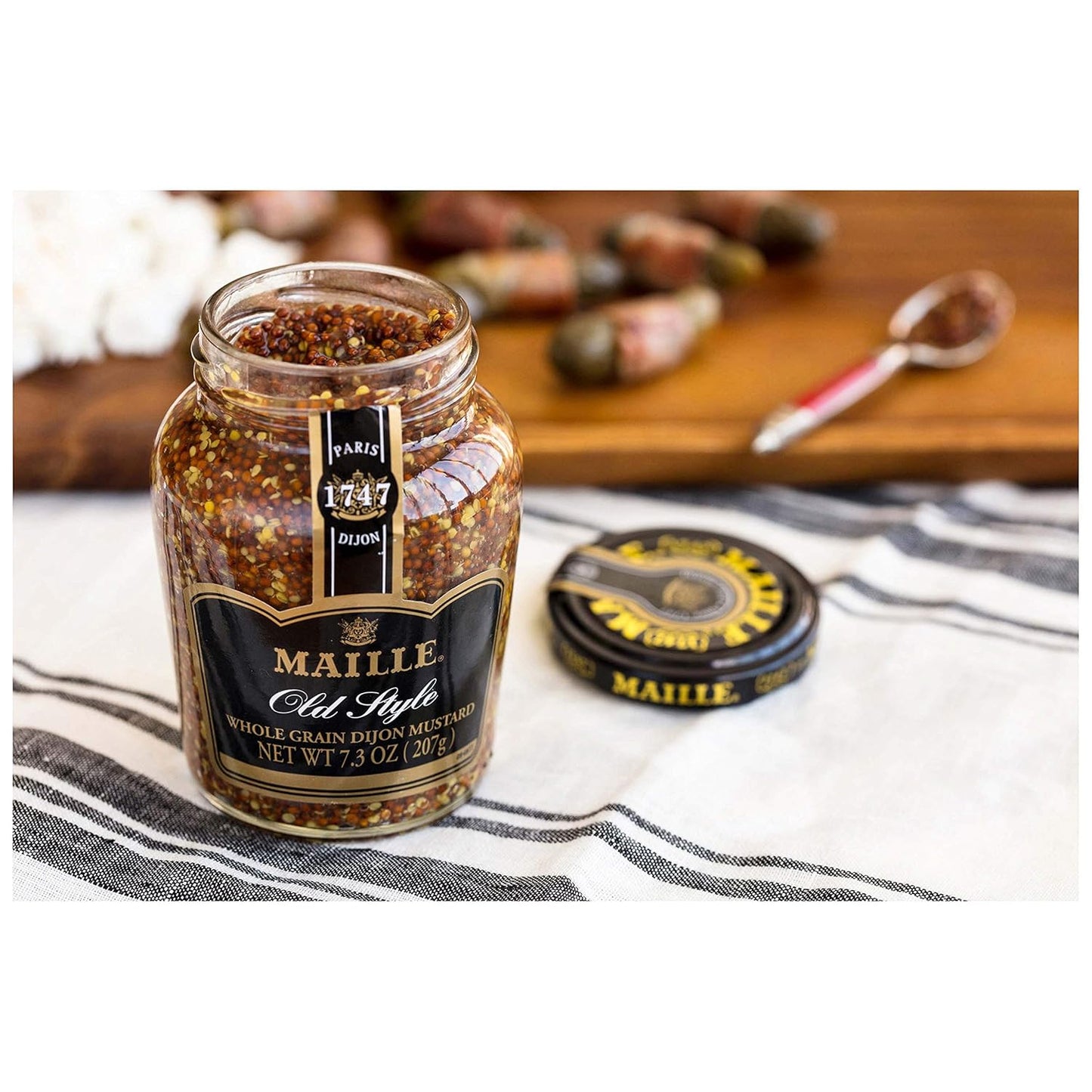 Maille Mustard Old Style – Diet Friendly French Condiment, No Artificial Flavors for Clean Eating Routines