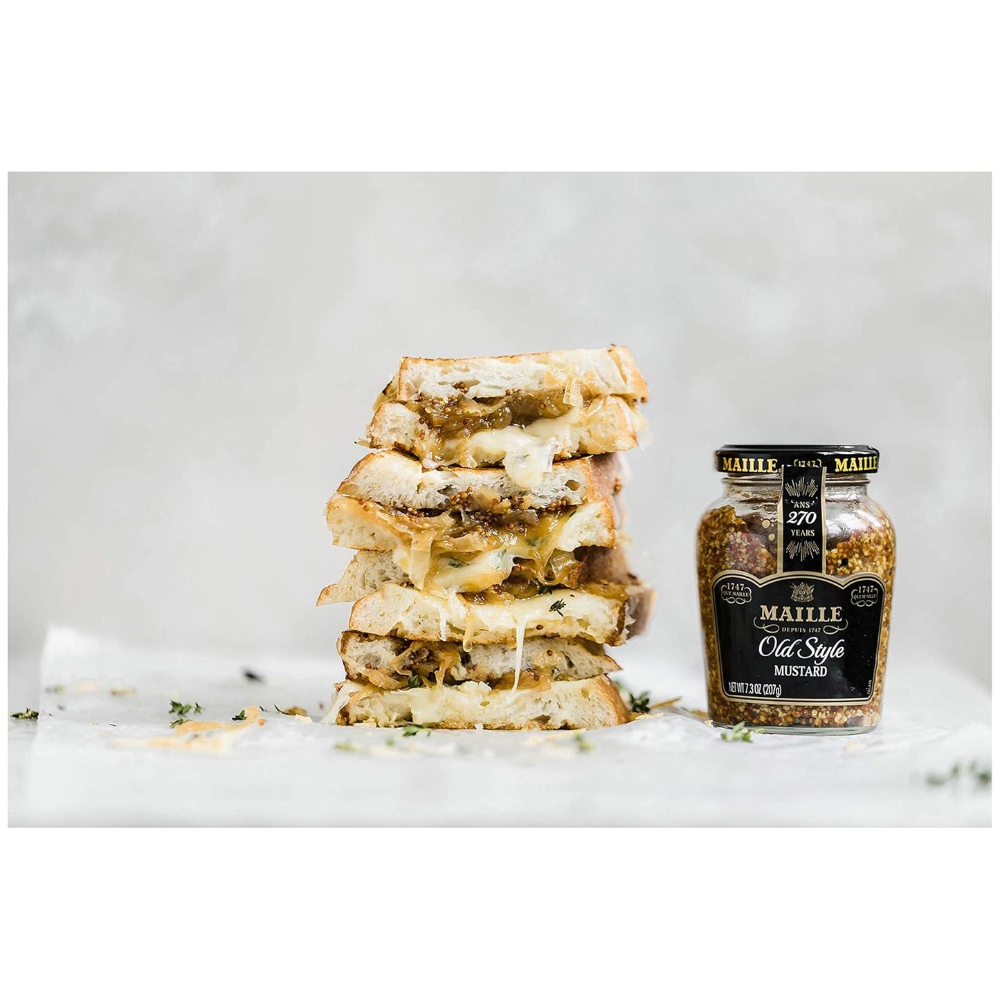 Maille Mustard Old Style – Diet Friendly French Condiment, No Artificial Flavors for Clean Eating Routines