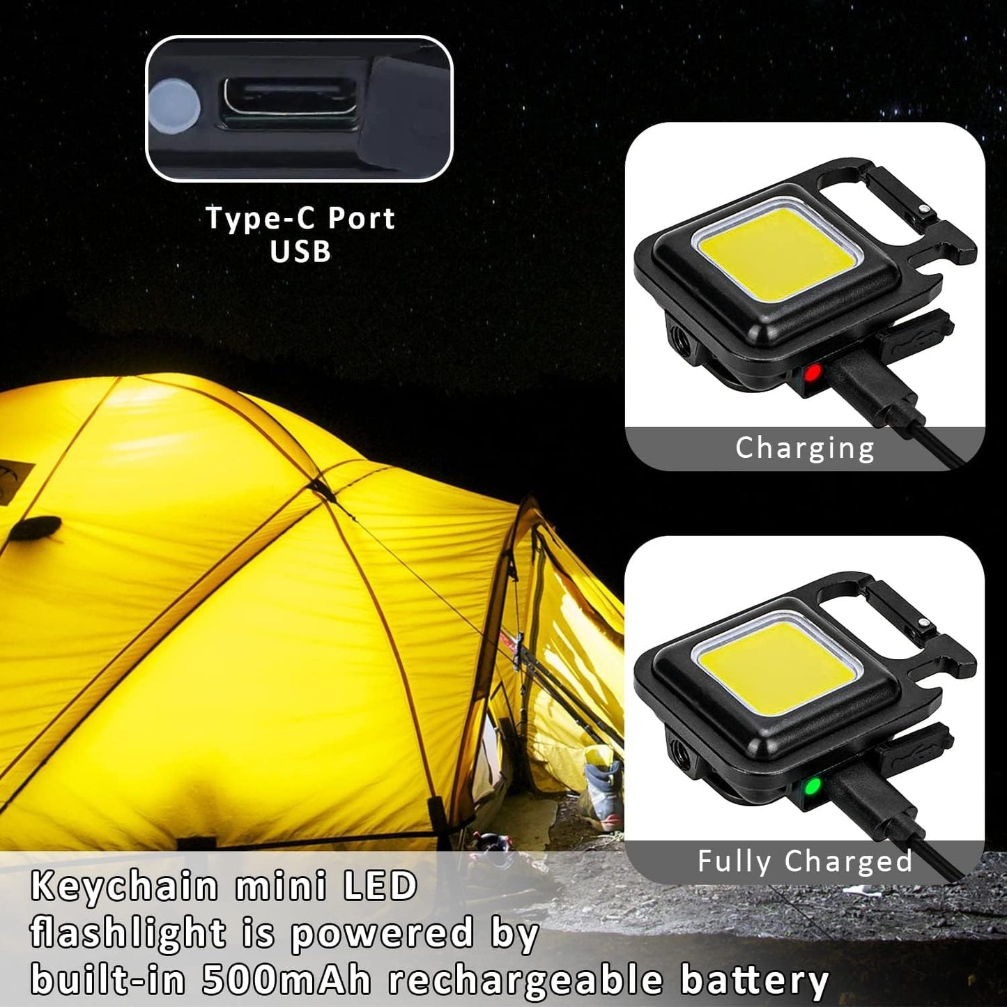MAKDAK 180° Rotatable Mini Flashlight – Adjustable Under-the-Hood Light for Mechanic Hobbyists