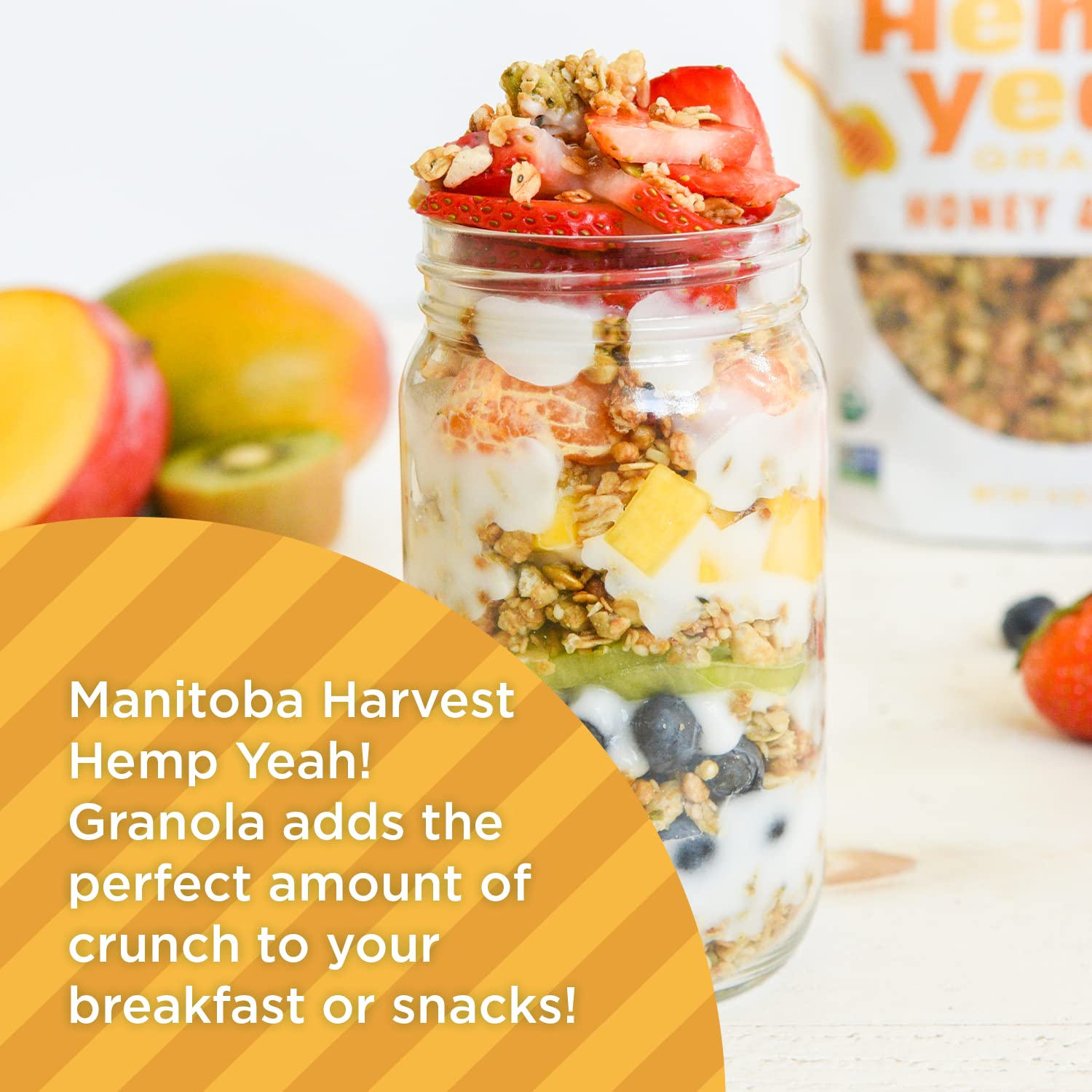 Manitoba Harvest Hemp Yeah Granola – Pre-Workout Fuel Bowl for Morning Routine and Gym Bag