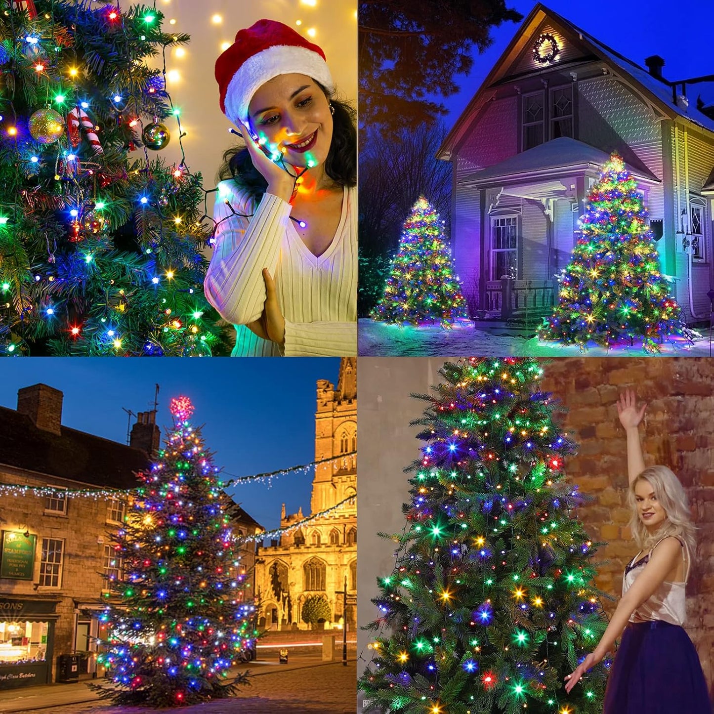 Marchpower Christmas Lights – Mantel and Staircase Atmosphere Lighting, Pre-Strung Ring Design with Warm and Cool Color Modes