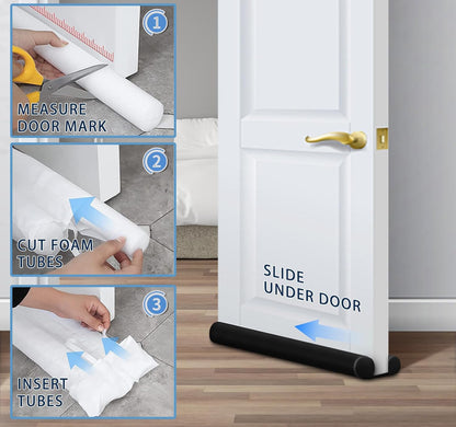 MAXTID Door Bottom Seal – Sleep-Enhancing Door Gap Filler That Blocks Drafts and Distractions in Light Sleeper Bedrooms