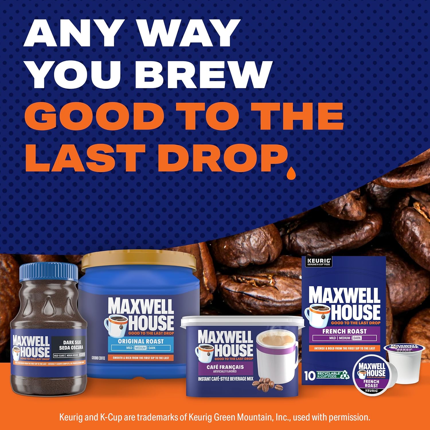 Maxwell House Instant French Vanilla Cafe Beverage Mix – Gentle Vanilla Coffee for Quiet Personal Moments, Mixes Smoothly Every Time
