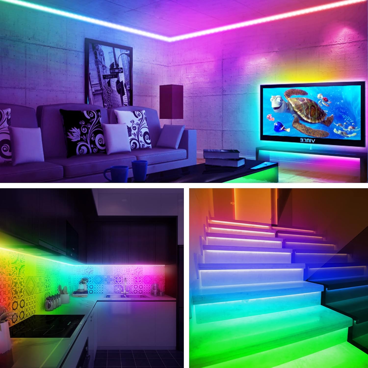maylit ICRGB USB TV Backlight Kit – Soft Ambient Lighting to Reduce Eye Fatigue in Dim Rooms