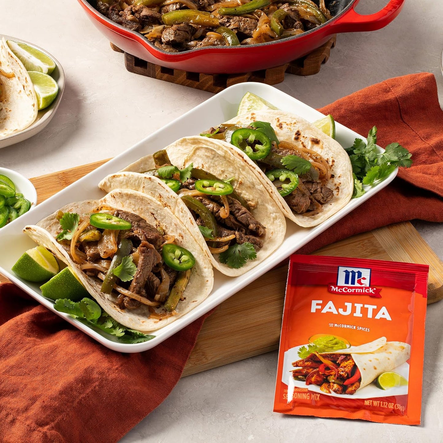 McCormick Fajita Seasoning Mix – Holiday Gift Basket Add On for Home Cooks and Grill Enthusiasts