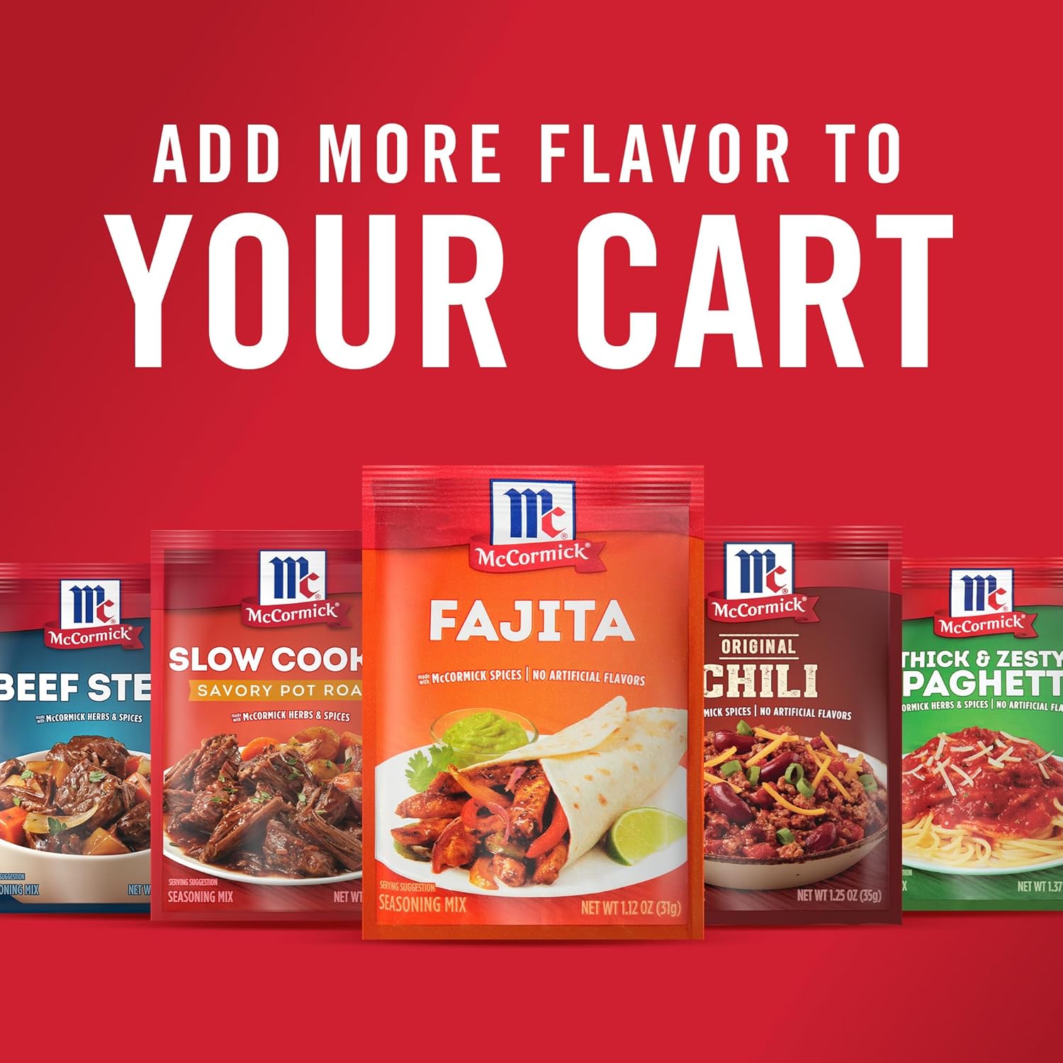 McCormick Fajita Seasoning Mix – Holiday Gift Basket Add On for Home Cooks and Grill Enthusiasts