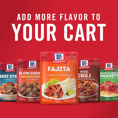 McCormick Fajita Seasoning Mix – Holiday Gift Basket Add On for Home Cooks and Grill Enthusiasts