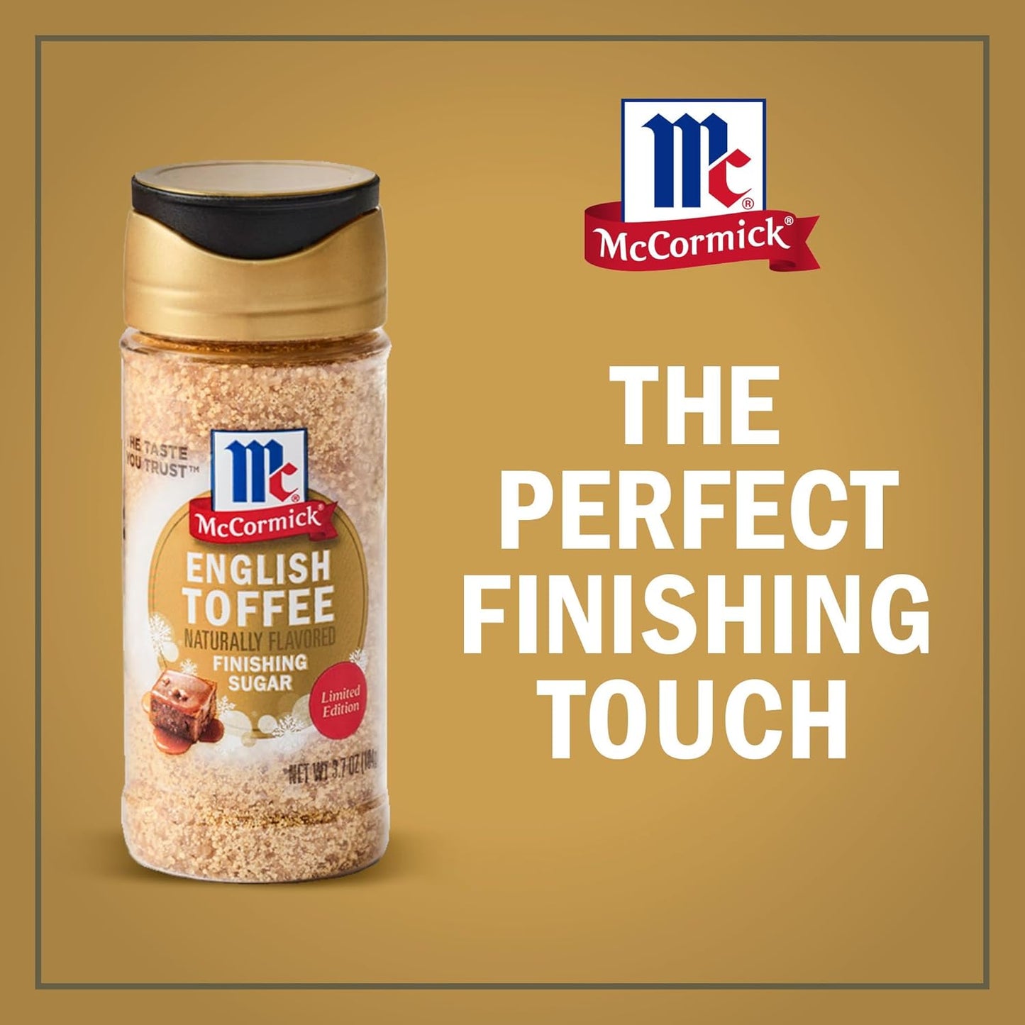 McCormick Finishing Sugar – High-End Edible Gift Experience, Four Limited Edition Seasonal Flavors
