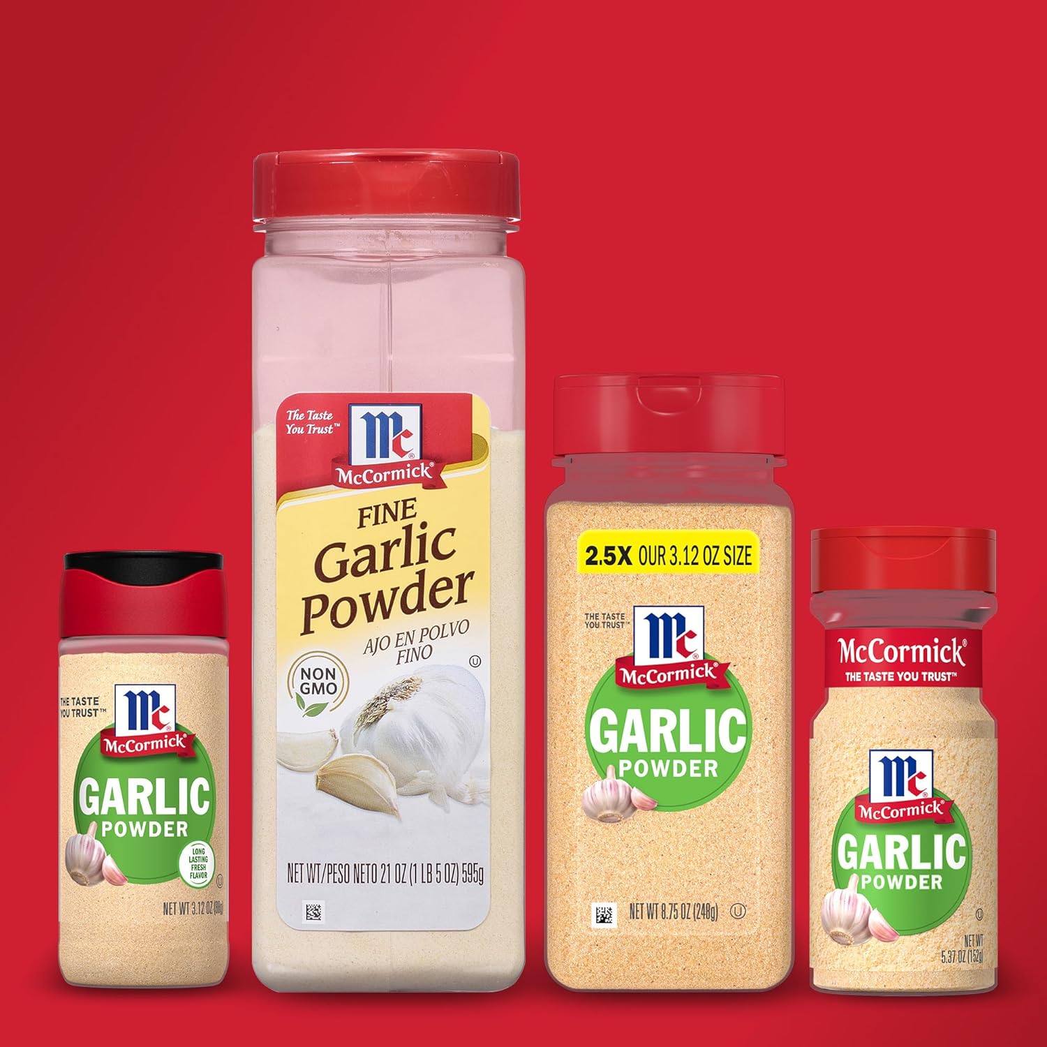 McCormick Garlic Powder – Outdoor Grill Rub Base for Backyard Cooking, 8.75 oz
