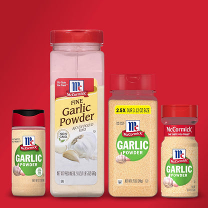 McCormick Garlic Powder – Outdoor Grill Rub Base for Backyard Cooking, 8.75 oz