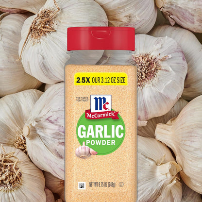 McCormick Garlic Powder – Outdoor Grill Rub Base for Backyard Cooking, 8.75 oz