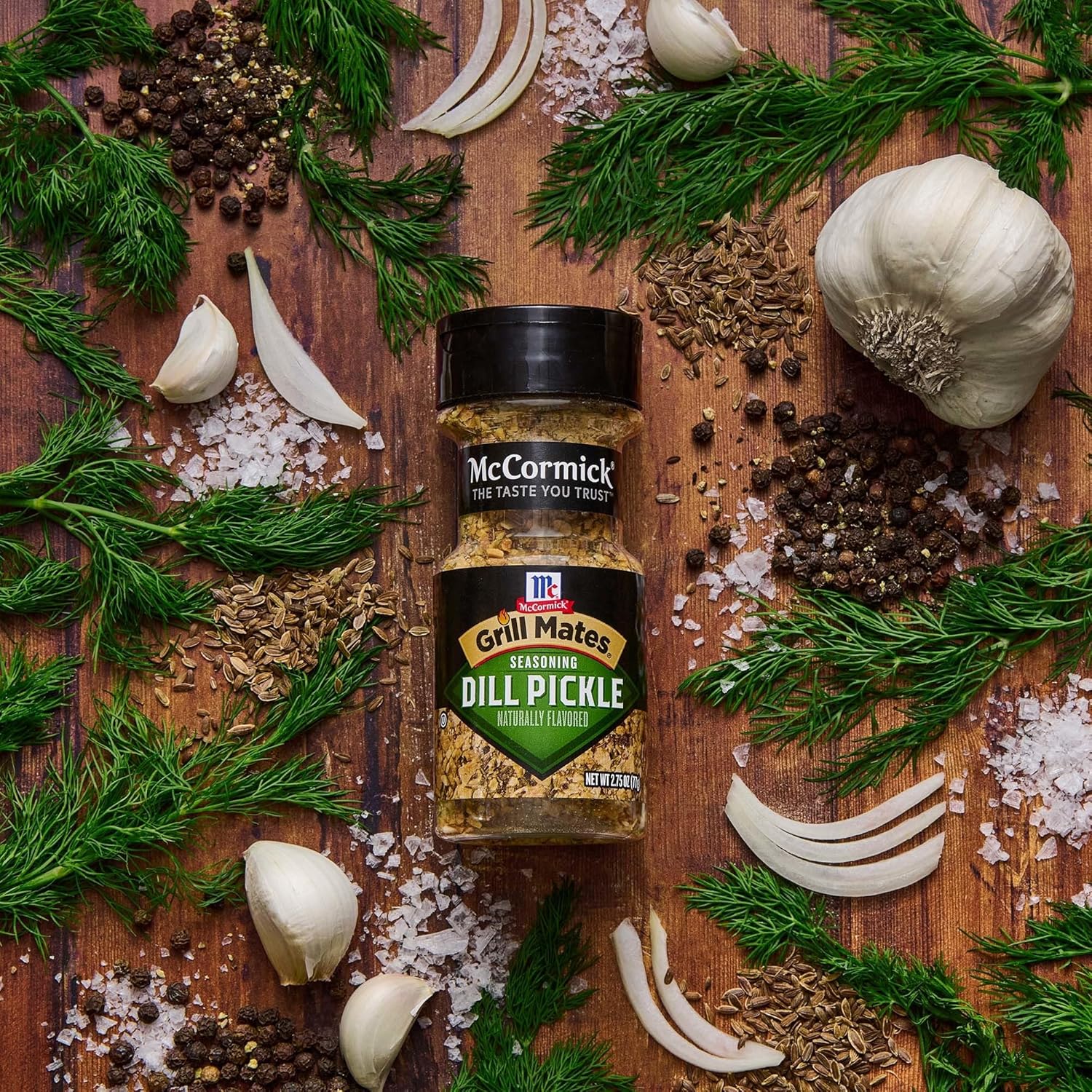 McCormick Grill Mates Dill Pickle Seasoning, 2.75 oz – Ready-Mixed Spice Blend That Cuts Down Recipe Steps at the Family Table