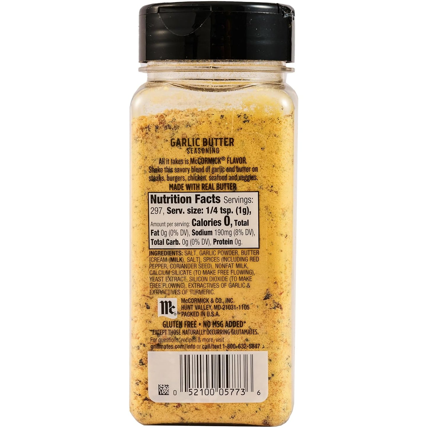 McCormick Grill Mates Garlic Butter Seasoning Holiday Gift for the Backyard Chef, Stocking Stuffer Pick