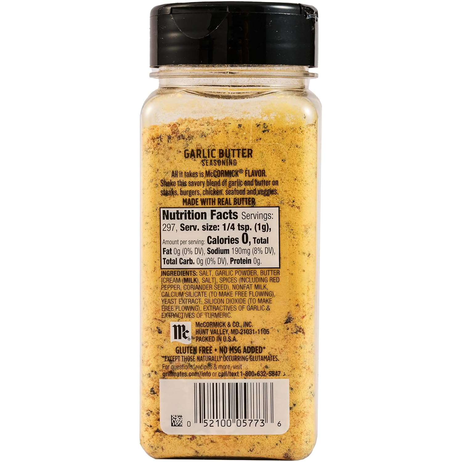 McCormick Grill Mates Garlic Butter Seasoning Holiday Gift for the Backyard Chef, Stocking Stuffer Pick