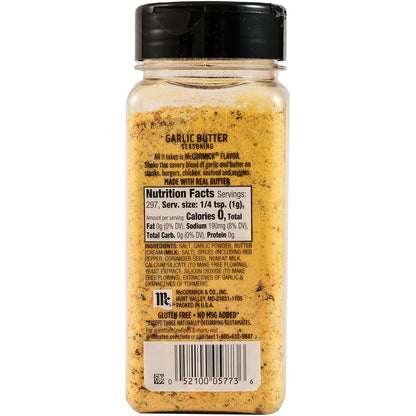 McCormick Grill Mates Garlic Butter Seasoning Holiday Gift for the Backyard Chef, Stocking Stuffer Pick