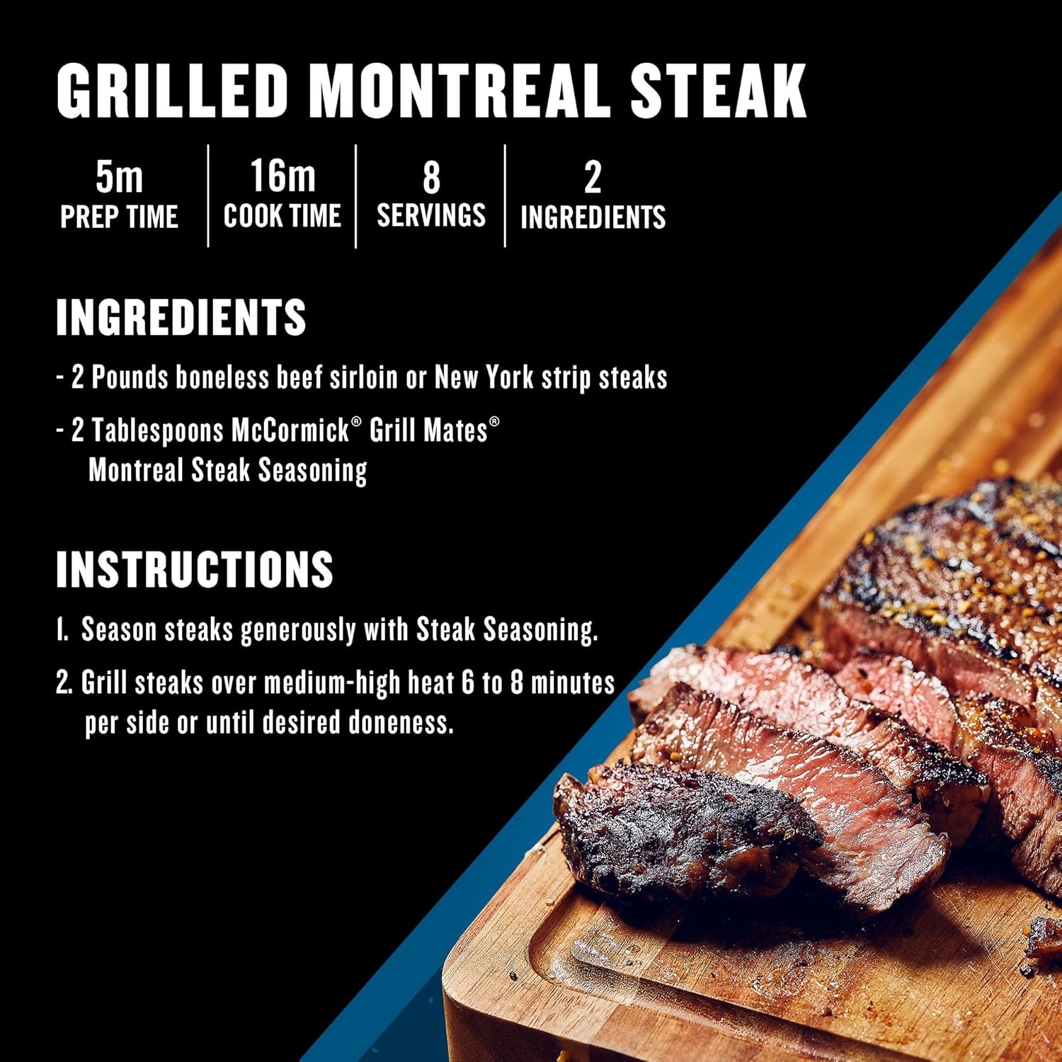 McCormick Grill Mates Montreal Steak Seasoning – Easy Shake-On Blend for Fast Indoor Grill Stations and Home Kitchens