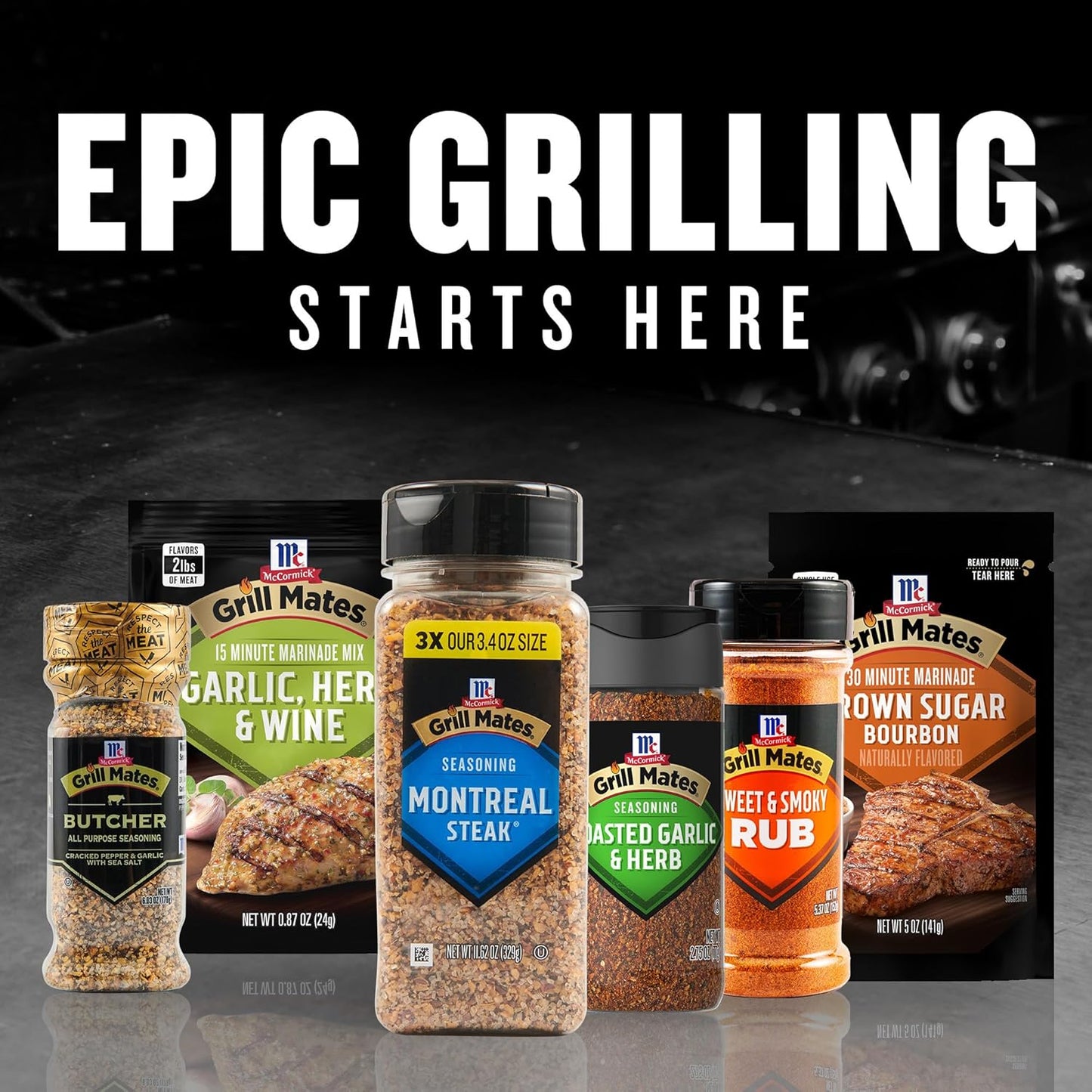 McCormick Grill Mates Montreal Steak Seasoning – Easy Shake-On Blend for Fast Indoor Grill Stations and Home Kitchens