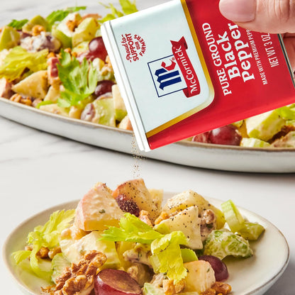 McCormick Pure Ground Black Pepper – Quick Flavor Finish for Efficient Dinner Routines