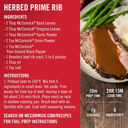 McCormick Pure Ground Black Pepper – Quick Flavor Finish for Efficient Dinner Routines