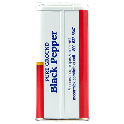 McCormick Pure Ground Black Pepper – Quick Flavor Finish for Efficient Dinner Routines