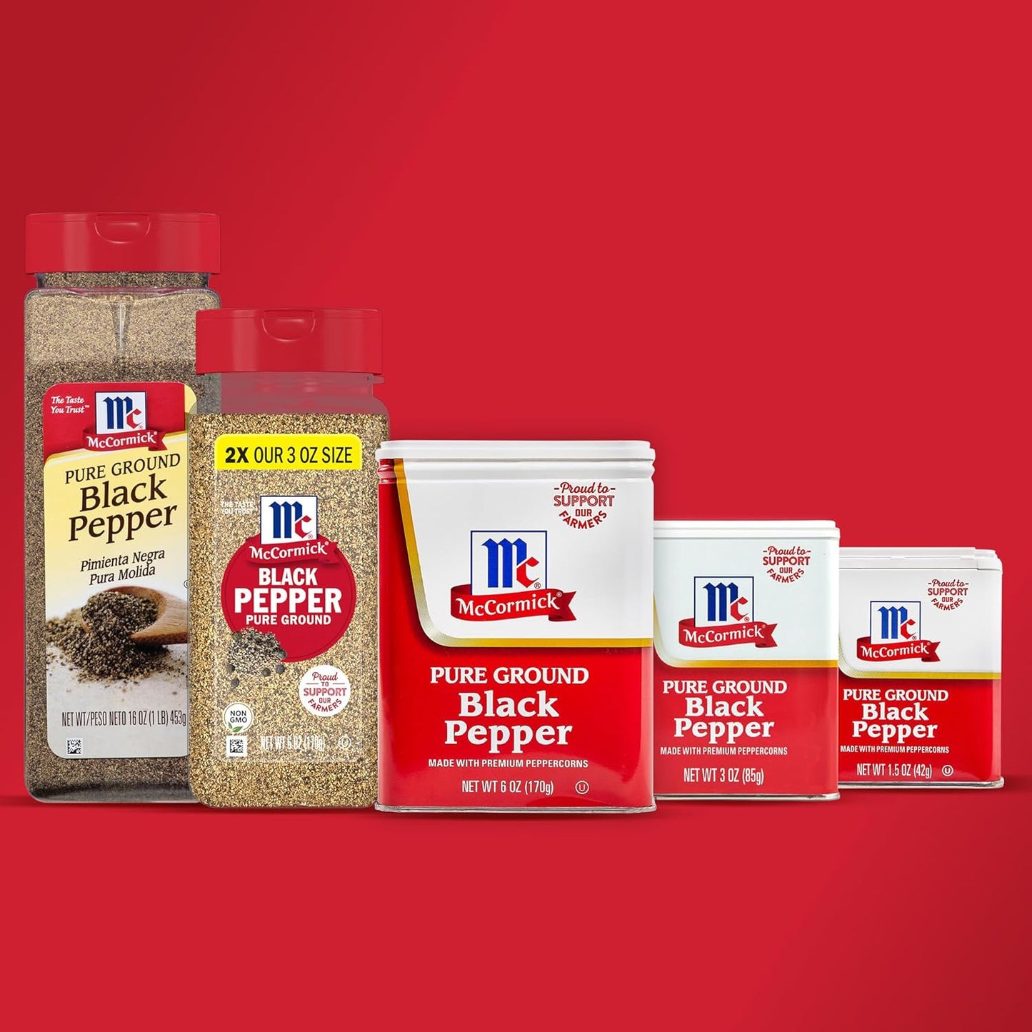 McCormick Pure Ground Black Pepper – Quick Flavor Finish for Efficient Dinner Routines