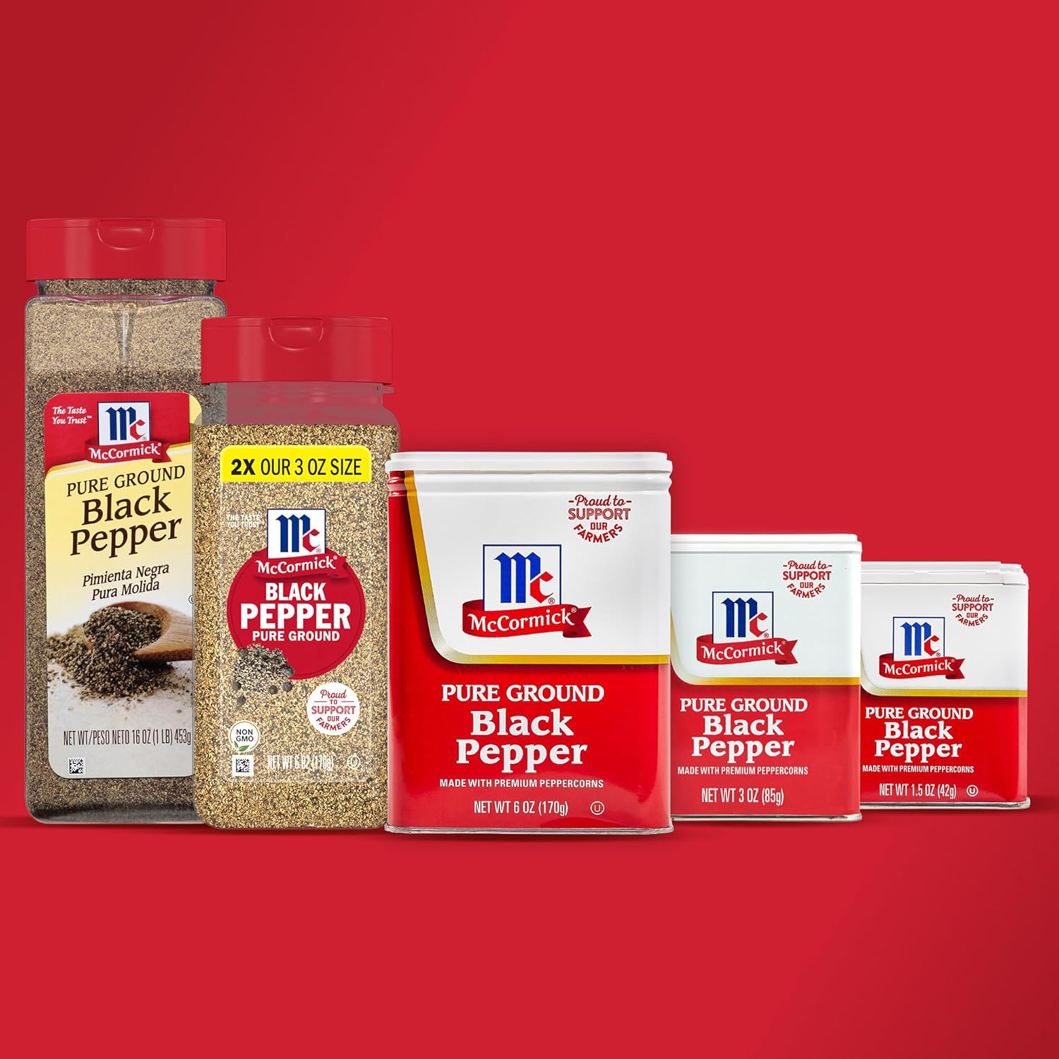 McCormick Pure Ground Black Pepper – Quick Flavor Finish for Efficient Dinner Routines