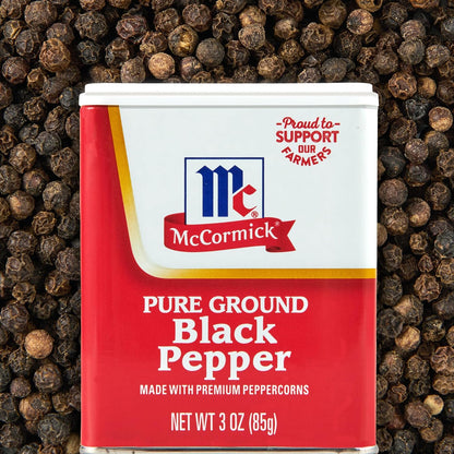 McCormick Pure Ground Black Pepper – Quick Flavor Finish for Efficient Dinner Routines