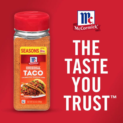 McCormick Taco Seasoning Mix – Better-For-You Taco Spice, No Dairy No Artificial Flavors, Family Size Pouch