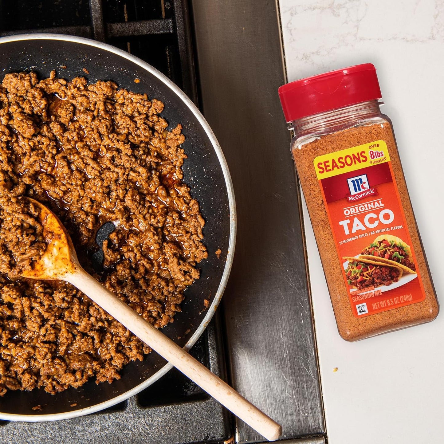 McCormick Taco Seasoning Mix – Better-For-You Taco Spice, No Dairy No Artificial Flavors, Family Size Pouch