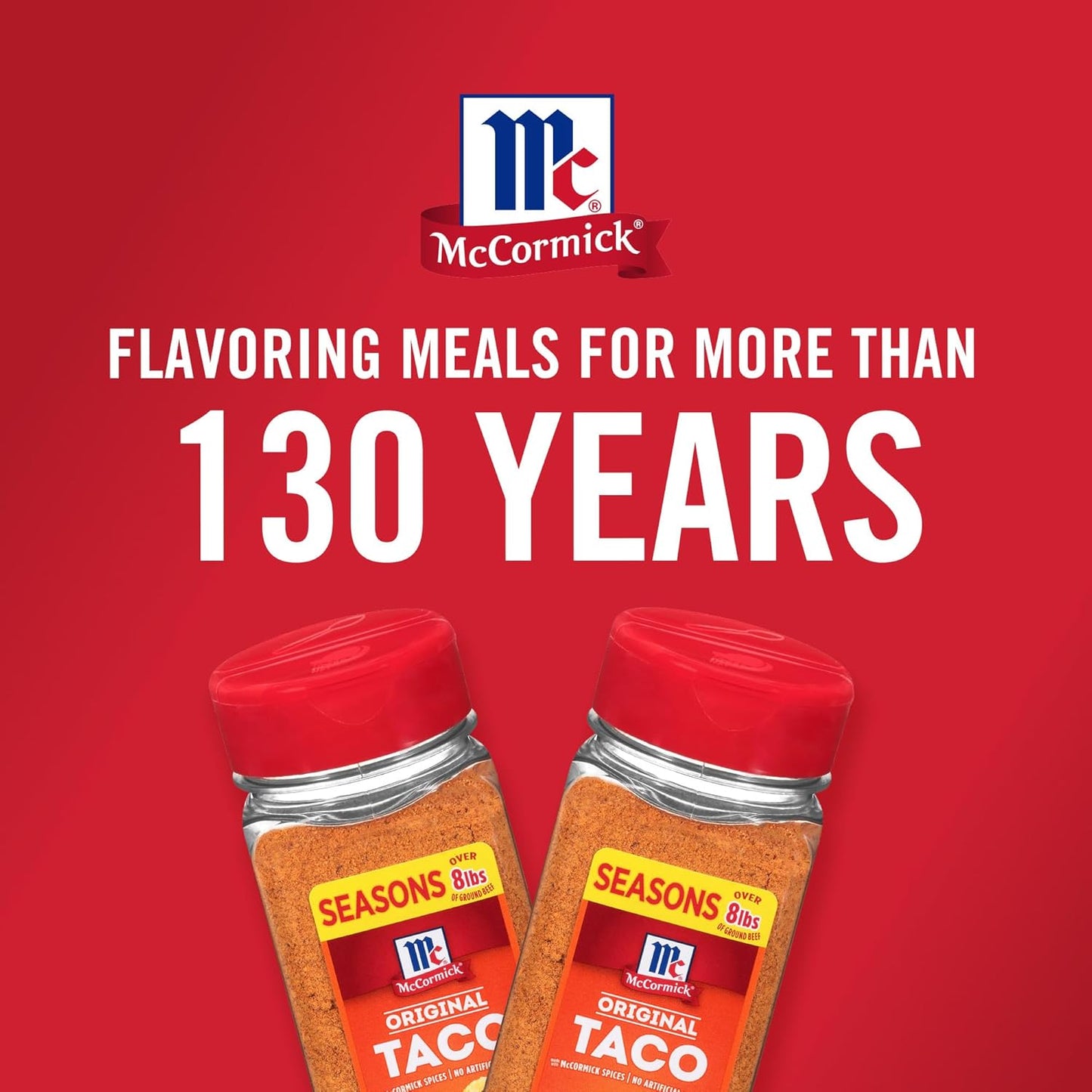 McCormick Taco Seasoning Mix – Better-For-You Taco Spice, No Dairy No Artificial Flavors, Family Size Pouch