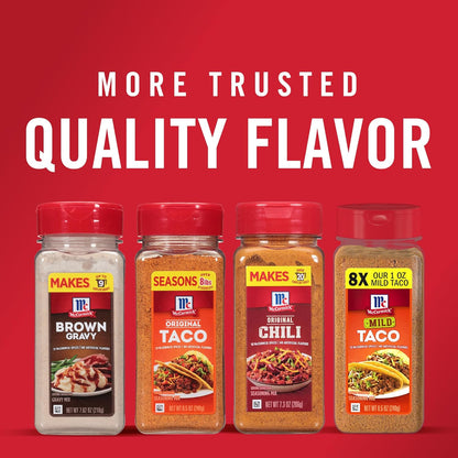 McCormick Taco Seasoning Mix – Better-For-You Taco Spice, No Dairy No Artificial Flavors, Family Size Pouch