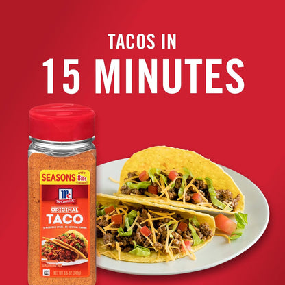 McCormick Taco Seasoning Mix – Better-For-You Taco Spice, No Dairy No Artificial Flavors, Family Size Pouch