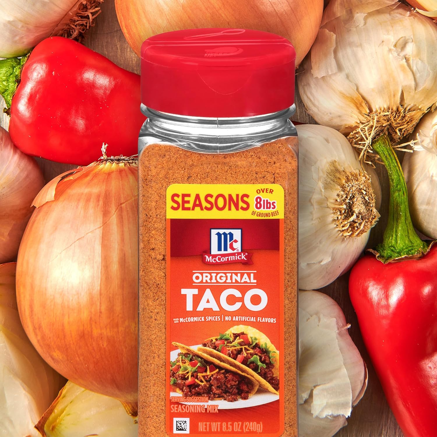 McCormick Taco Seasoning Mix – Better-For-You Taco Spice, No Dairy No Artificial Flavors, Family Size Pouch
