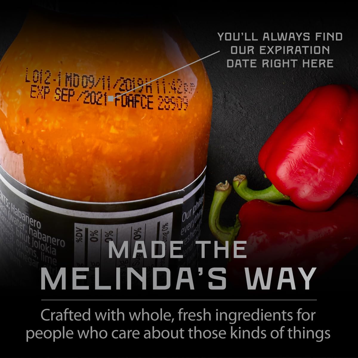 Melinda's Ghost Pepper Hot Sauce - High-End Heat for Curated Pantry Collections, Elegant Squeeze Bottle with Complex Flavor, 10oz