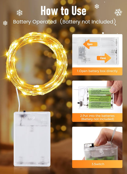 Minetom 33ft Starry String Lights – Romantic Valentine's Day Gift for Her, Bedroom Aesthetic & Anniversary Surprise