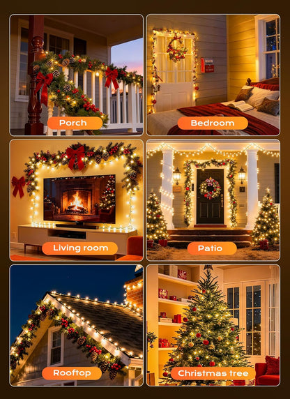 Minetom LED String Lights – Garden Fence and Balcony Decor, Year-Round Outdoor String Lighting