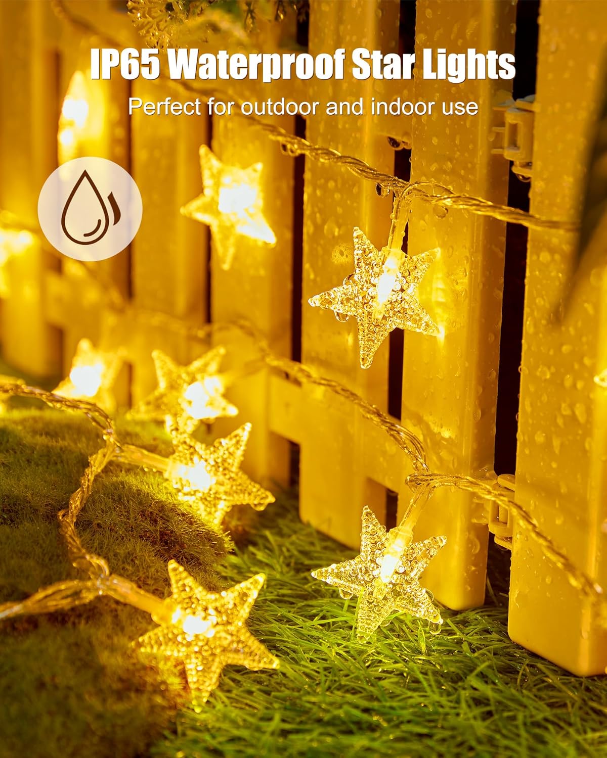 Minetom Star String Lights Battery Operated – Safe Star Night Light for Crib Room, Reading Corner, and Kids Loft Bed