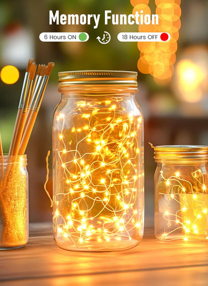 Minetom Twinkle Fairy Lights – Meditation and Mindfulness Space Decor, Soft Warm LED String Lights with Remote and Auto Shutoff