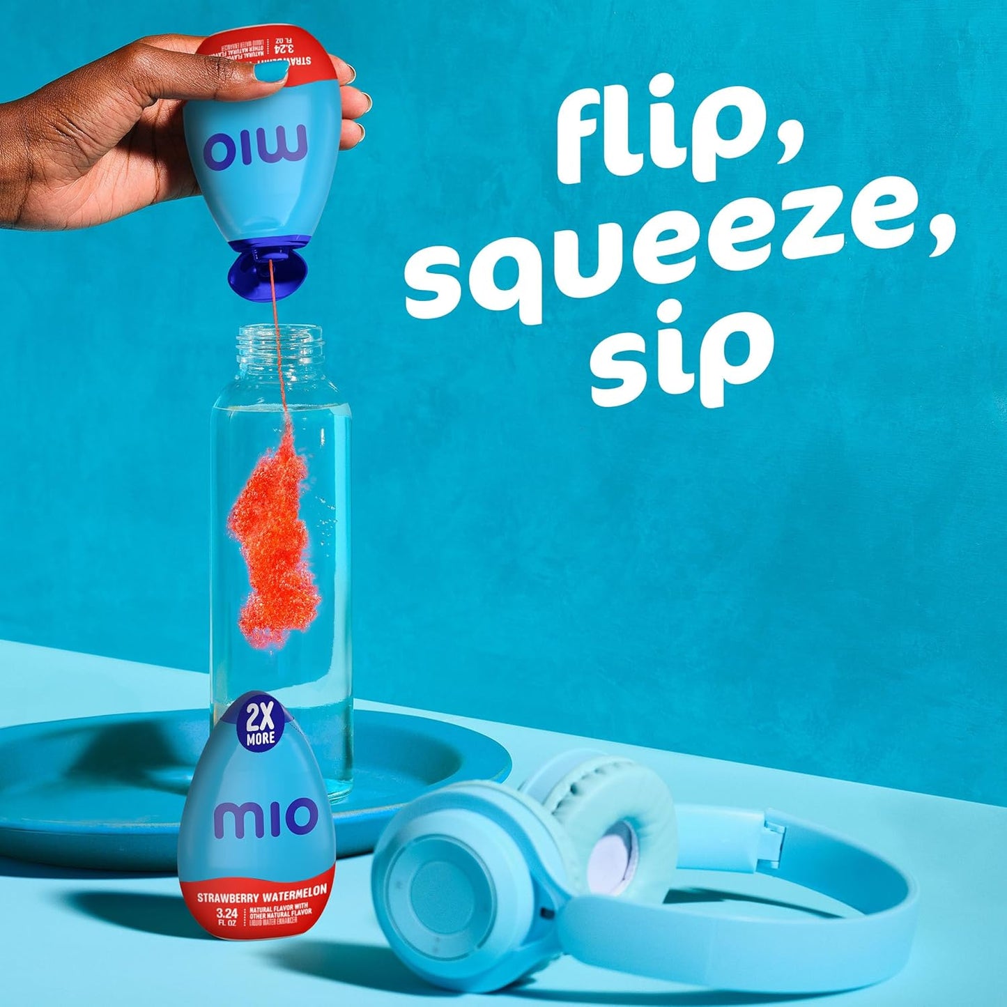 mio Strawberry Watermelon Liquid Water Enhancer – Compact Hydration Flavoring for the Gym, Trail, and Car