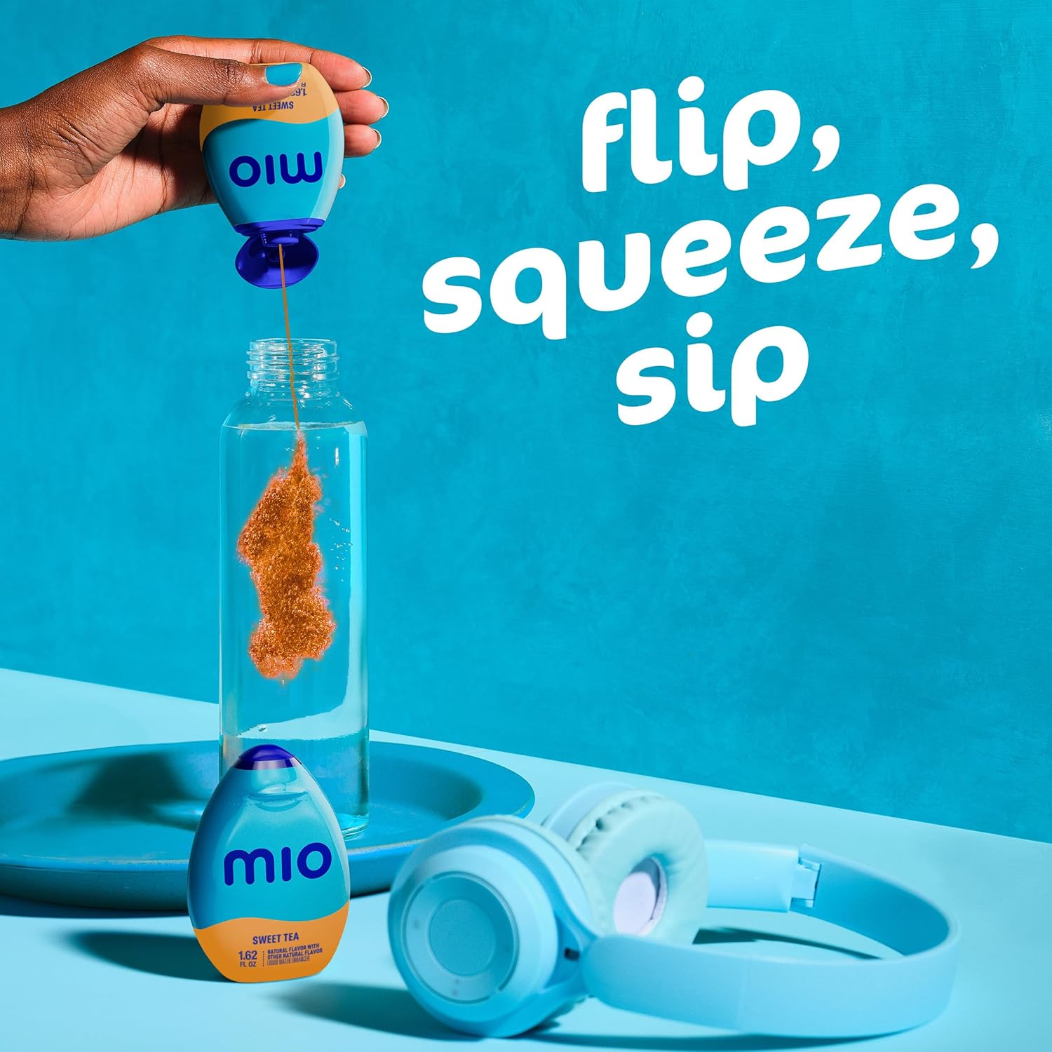 mio Sweet Tea Squeeze Bottle – Zero-Calorie Drink Mix for Households Cutting Back on Soda and Juice, 1.62 fl oz