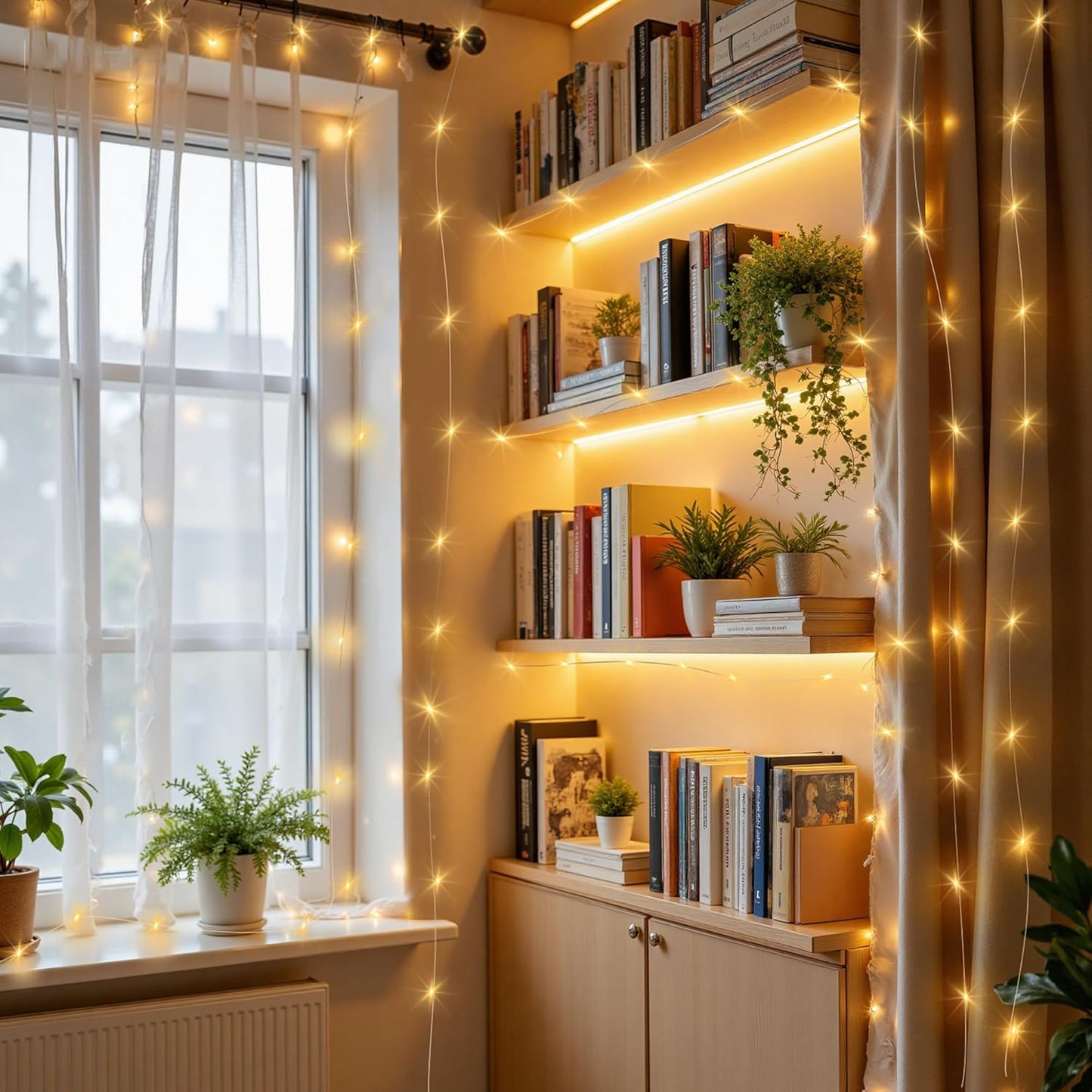 Mlambert Battery Operated Fairy Lights 2-Pack – Housewarming Gift for New Homeowners, Portable Ambient String for Dorm Room and First Apartment