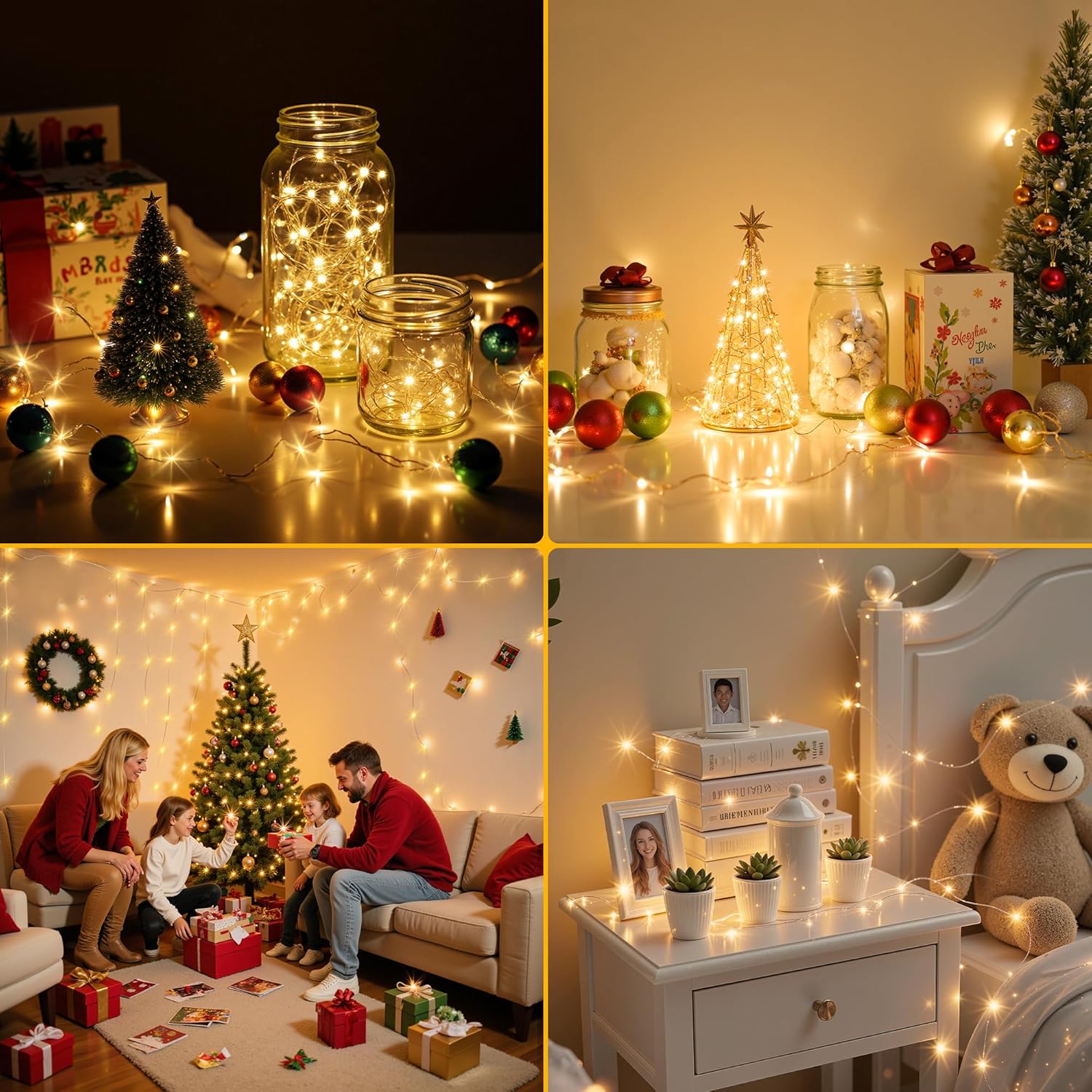 Mlambert Battery Operated Fairy Lights 2-Pack – Housewarming Gift for New Homeowners, Portable Ambient String for Dorm Room and First Apartment