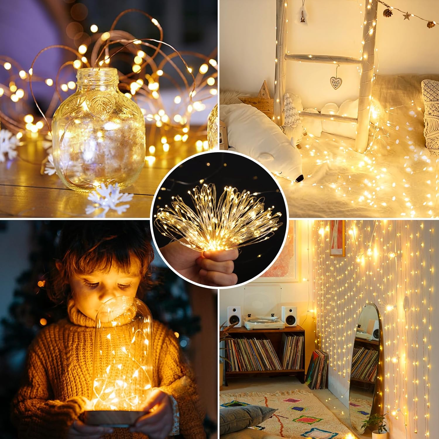 Mlambert Battery Operated String Lights – Camping and Outdoor Dining Lights with 80 Hour Runtime