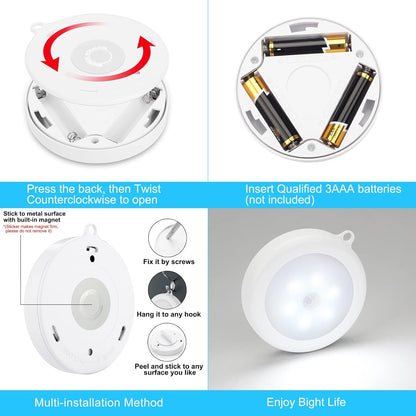 Mlambert Flush Mount Motion Night Light, Adhesive LED Step Light for Understated Home Design