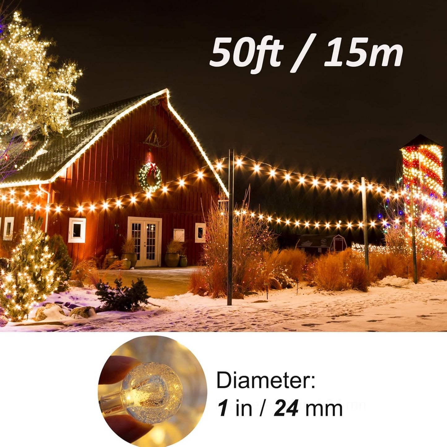 Mocalido USB Globe String Lights – Valentine's Day Gift for Girlfriend and Romantic Bedroom Mood Lighting Idea