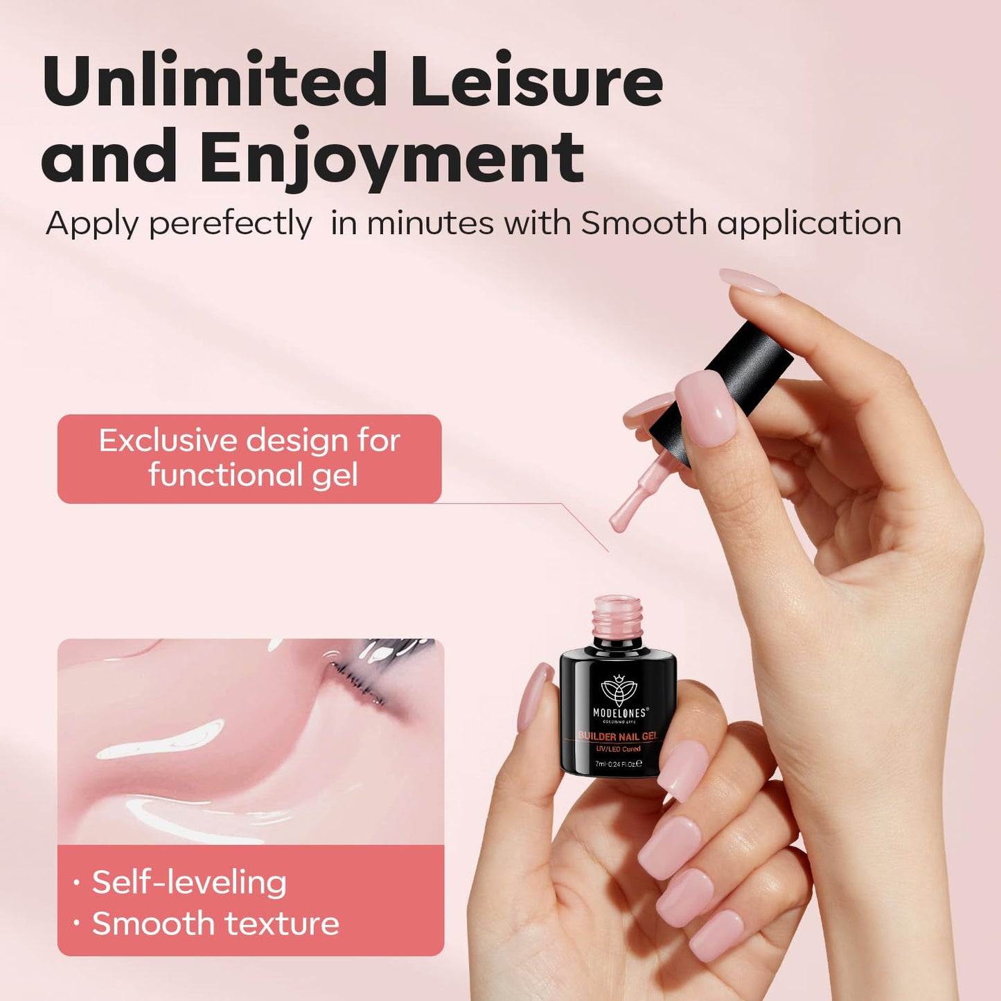 modelones Builder Gel Matte Top – Streamlined At-Home Manicure for Less-Is-More Spaces